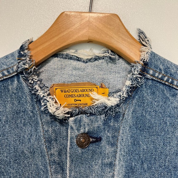 Levi's Custom Vintage Denim Vest Lynyrd Skynyrd Size L 100% Cotton - Picture 4 of 11